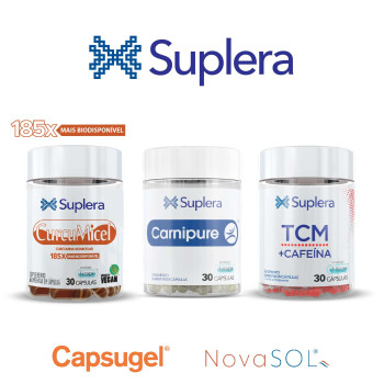 COMBO SUPLERA - CX COM 9 UN (3 CARNIPURE + 3 TCM + 3 CURCUMICEL)